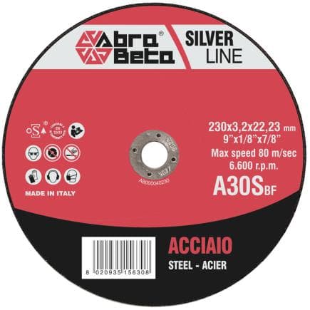 ABRA BETA AB000040115 - A30S - Disques à tronçonner à centre plat (lot multiple)
