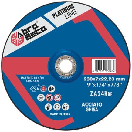 ABRA BETA AB000120180 - ZA24R - Disques de meulage en acier à centre déporté (lot multiple)