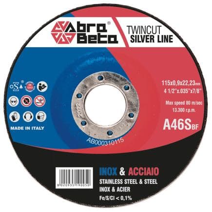ABRA BETA AB000310115 - A46S - Disques à tronçonner de faible épaisseur avec centre déporté (lot multiple)