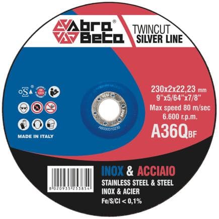 ABRA BETA AB000310230 - A36Q - Disques à tronçonner de faible épaisseur avec centre déporté (lot multiple)