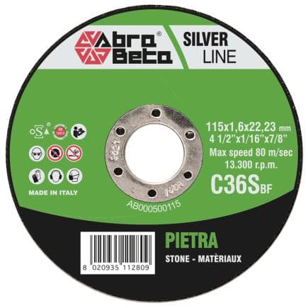 ABRA BETA AB000500115 - C36S - Disques à tronçonner pour pierre fine avec centre plat (lot multiple)