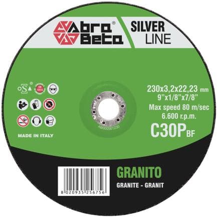 ABRA BETA AB000561230 - C30P - Disques à tronçonner à centre déporté pour granit (lot multiple)