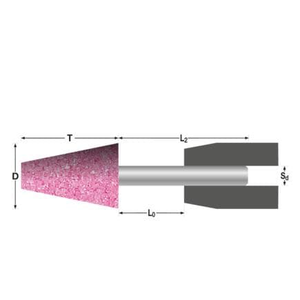 ABRA BETA AB000901018 - Meules tronconiques pour acier (lot multiple)