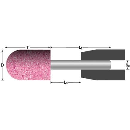 ABRA BETA AB000905012 - Meules cylindriques à tête bombée pour acier (lot multiple)