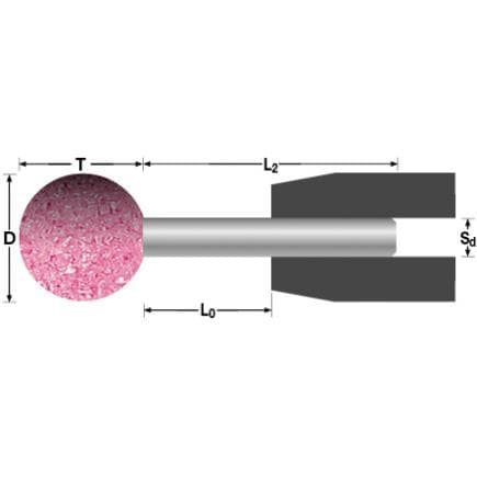 ABRA BETA AB000906012 - Meules montées sphériques pour l'acier (lot multiple)