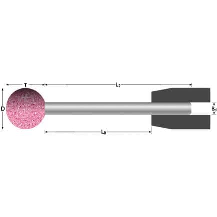 ABRA BETA AB000908024 - Meules sphériques à tige longue pour acier (lot multiple)