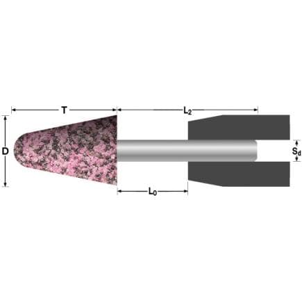 ABRA BETA AB000940039 - Meules coniques à tête arrondie pour fonte (lot multiple)
