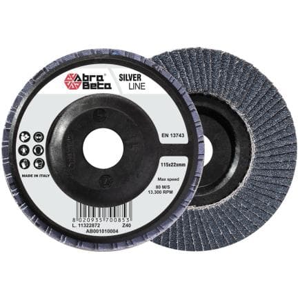 ABRA BETA AB001010026 - Disques à lamelles avec support en nylon et tissu de zirconium à profil plat (lot multiple)