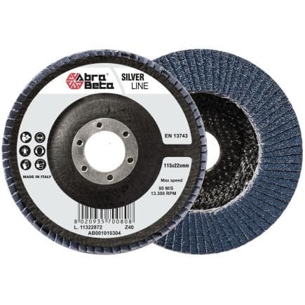 ABRA BETA AB001020006 - Disques à lamelles avec support en fibre de verre et tissu en zircone à profil conique (lot multiple)