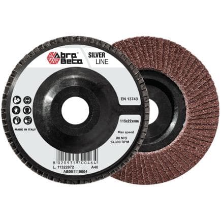 ABRA BETA AB001110004 - Disques à lamelles avec support en nylon et tissu en corindon à profil plat (lot multiple)