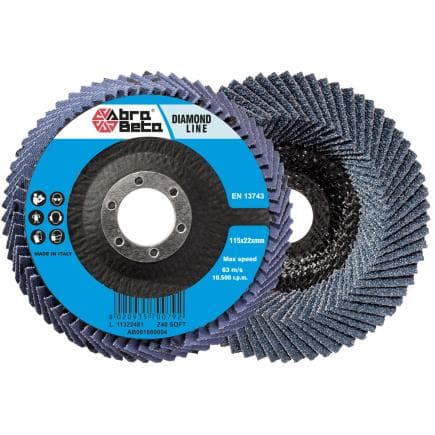 ABRA BETA AB001080004 - Disques à lamelles Soft avec support en fibre de verre et tissu en zircone à profil plat (lot multiple)