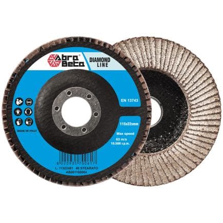 ABRA BETA AB001161004 - Disques à lamelles avec support en fibre de verre et toile de corindon stéarate à profil conique (lot multiple)