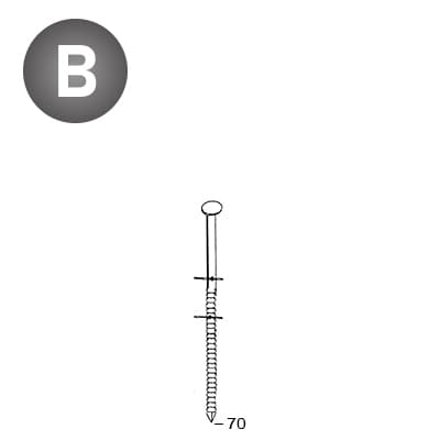 ALSAFIX 16F25682 - Coils 25/27 x 70 annelées