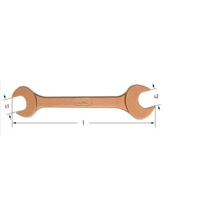 AMPCO AB0405B - Clé fixe double, Cuivre-Béryllium (métrique)
