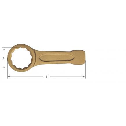 AMPCO AH0020A - Clé polygonale à battre, Aluminium-Bronze (métrique)