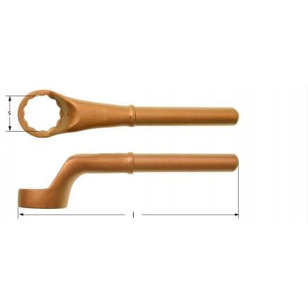 AMPCO AK0030B - Clé polygonale pour tube de rallonge, Cuivre-Béryllium (métrique)
