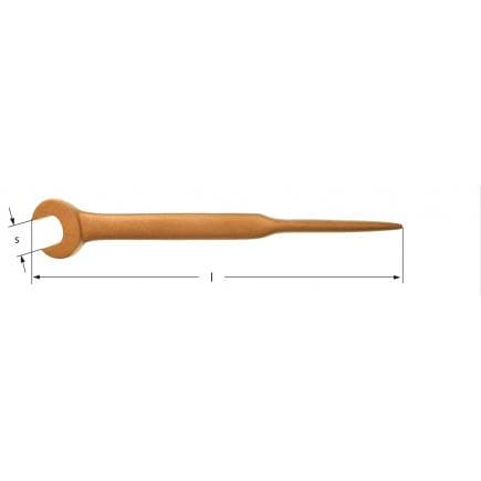 AMPCO AM0018B - Clé à fourche avec mandrin, Cuivre-Béryllium (métrique)