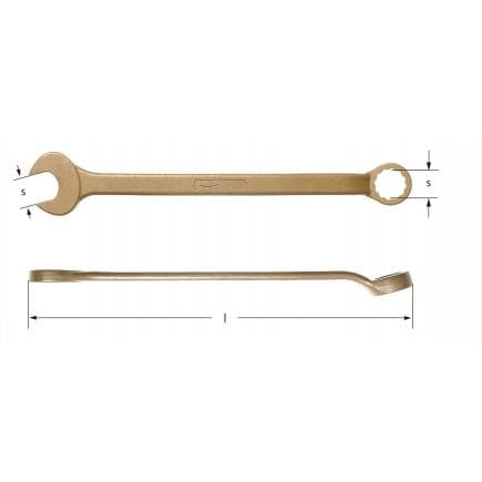 AMPCO BA0006A - Clé mixte, Aluminium-Bronze (pouces)