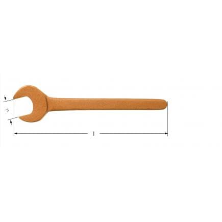 AMPCO BE0008B - Clé à fourche simple, Cuivre-Béryllium (pouces)