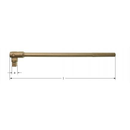 AMPCO CA5800A - Poignée articulée, Aluminium-Bronze (métrique)