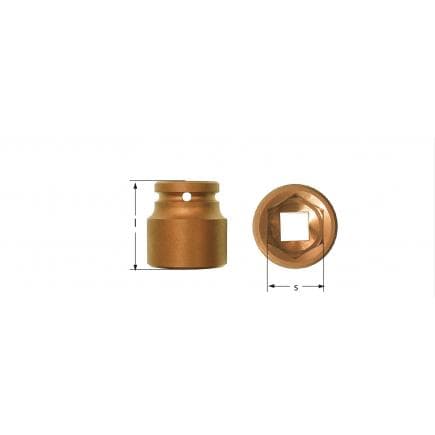 AMPCO CC3008B - Douille hexagonale Impact, 1/2'', Cuivre-Béryllium (métrique)