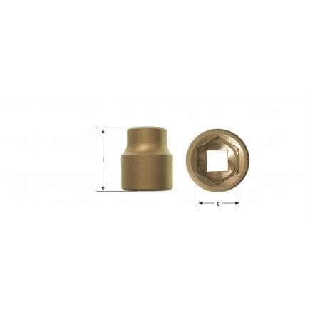 AMPCO DC1008A - Douille hexagonale, 1/2'', Aluminium-Bronze (pouces)