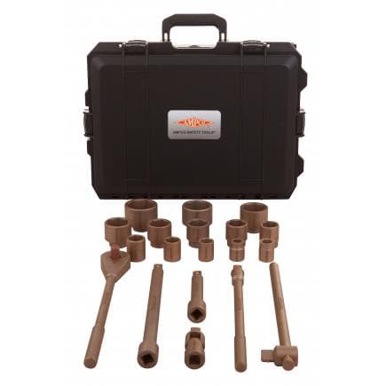 AMPCO DD9000B - Jeu de douilles hexagonales, 3/4'', 17 pièces, Cuivre-Béryllium (pouces)