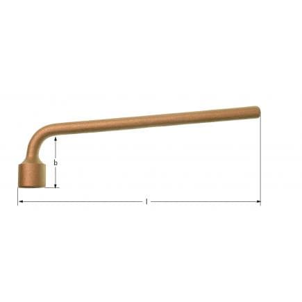 AMPCO CN0006B - Clé à pipe hexagonale en L, Cuivre-Béryllium (métrique)