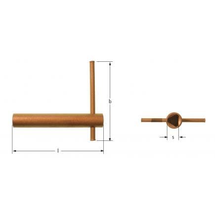 AMPCO CS0004B - Clé à pipe à 3 points, Cuivre-Béryllium (métrique)