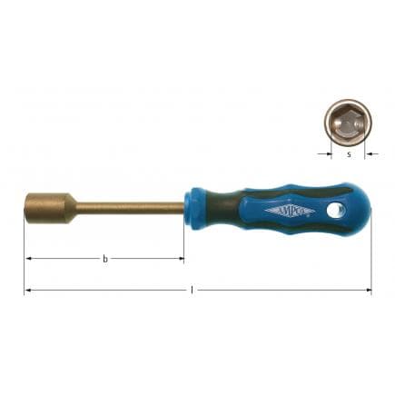 AMPCO CT0030A - Clé hexagonale pour vis, Aluminium-Bronze (métrique)