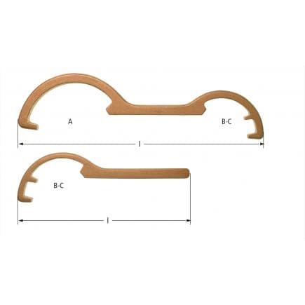 AMPCO CW2000B - Clé pour tuyaux flexibles, Cuivre-Béryllium (métrique)