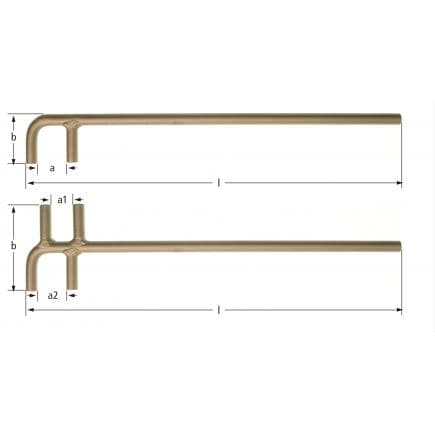 AMPCO CX0250A - Crochet pour valve de roue, Aluminium-Bronze (métrique)