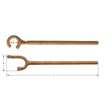 AMPCO CX5000B - Clé pour valve de roue, Cuivre-Béryllium (métrique)