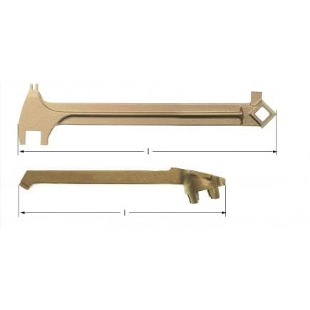 AMPCO CY2000A - Clé à bouchon universelle, Aluminium-Bronze (métrique)