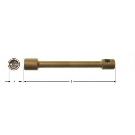 AMPCO DL0008A - Clé à pipe hexagonale, Aluminium-Bronze (pouces)