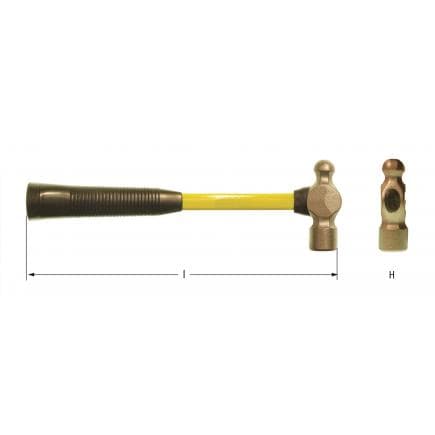 AMPCO FD1000A - Marteau à tête ronde, Aluminium-Bronze