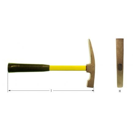 AMPCO FN0600A - Massette de maçon, modèle allemand, Aluminium-Bronze