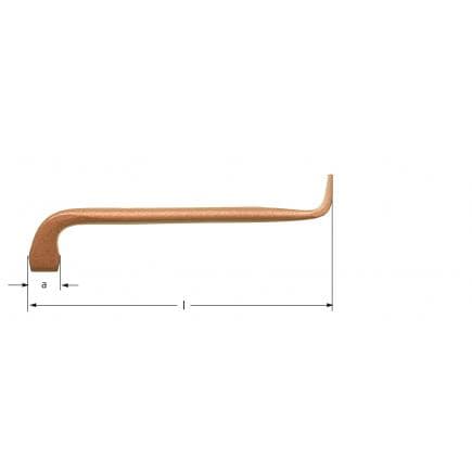 AMPCO GW0412B - Tournevis à équerre pour vis à fente, Cuivre-Béryllium