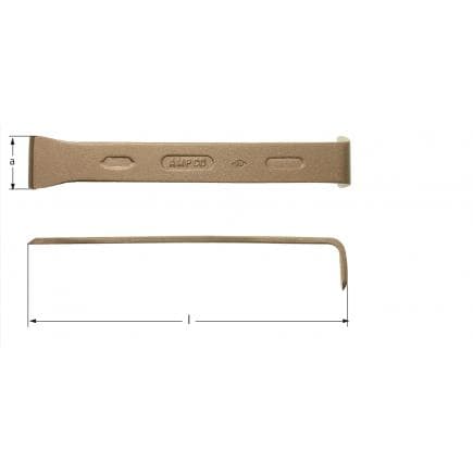 AMPCO JF0200A - Grattoir coudé, Aluminium-Bronze