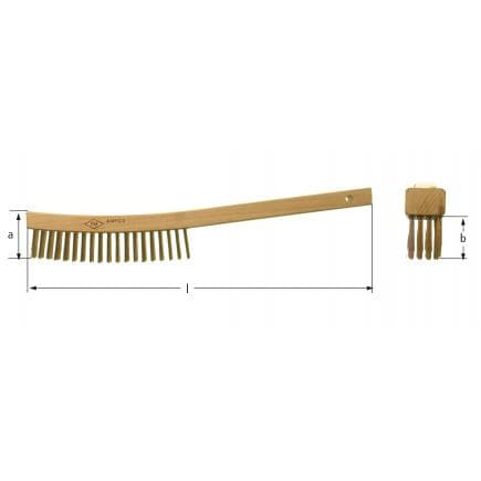 AMPCO KH0003 - Brosse à manche courbé, Bronze phosphoreux