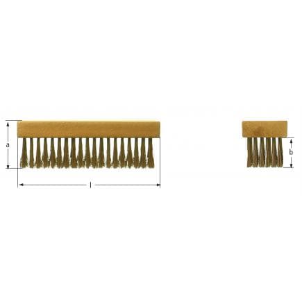 AMPCO KH0004 - Brosse à dos plat, Bronze phosphoreux