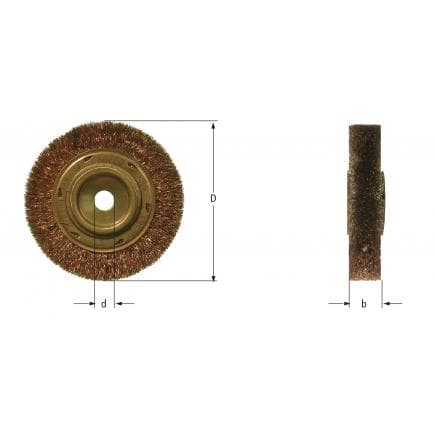 AMPCO KR0050 - Brosse circulaire, fil ondulé, Bronze phosphoreux