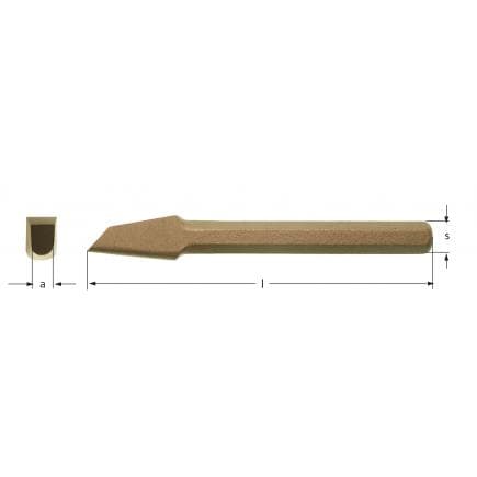 AMPCO MD0200A - Burin à gorge, Aluminium-Bronze