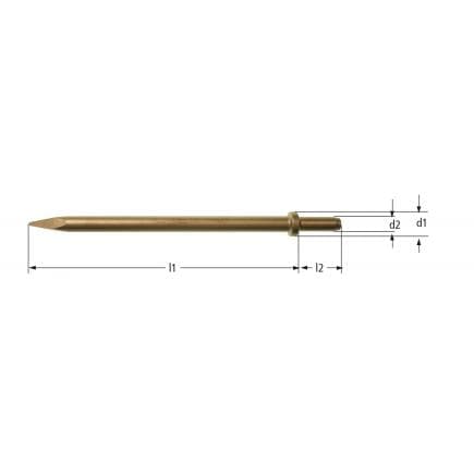 AMPCO MG0470A - Burin pneumatique bull point, Aluminium-Bronze