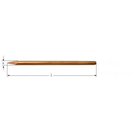 AMPCO MG0250B - Burin pneumatique bull point, DIN20376, Cuivre-Béryllium