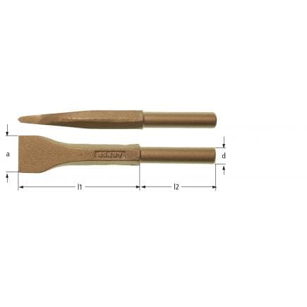 AMPCO MK0038A - Burin pneumatique, Aluminium-Bronze