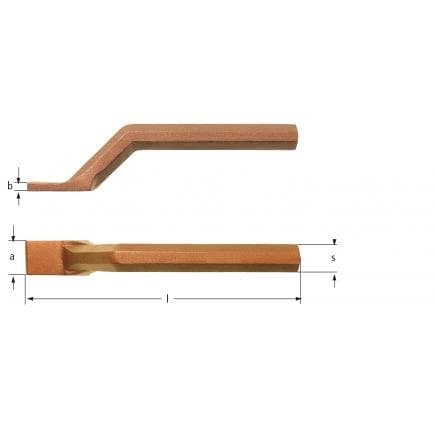 AMPCO MM3125B - Outil de calfeutrage, offset, à bord semi-circulaire, Cuivre-Béryllium