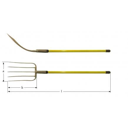 AMPCO NF0004A - Fourche à fumier, Aluminium-Bronze