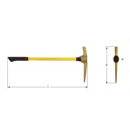 AMPCO NG2100A - Pioche de mineur, Aluminium-Bronze