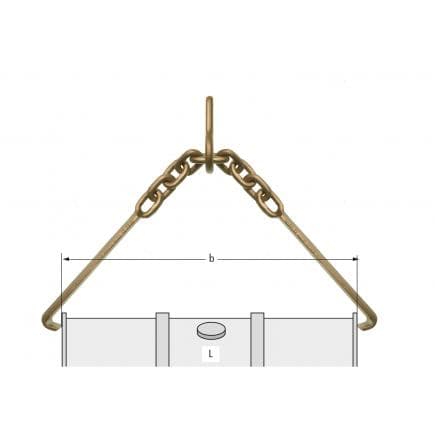 AMPCO PF0710A - Crochet de baril à chaîne réglable, Aluminium-Bronze